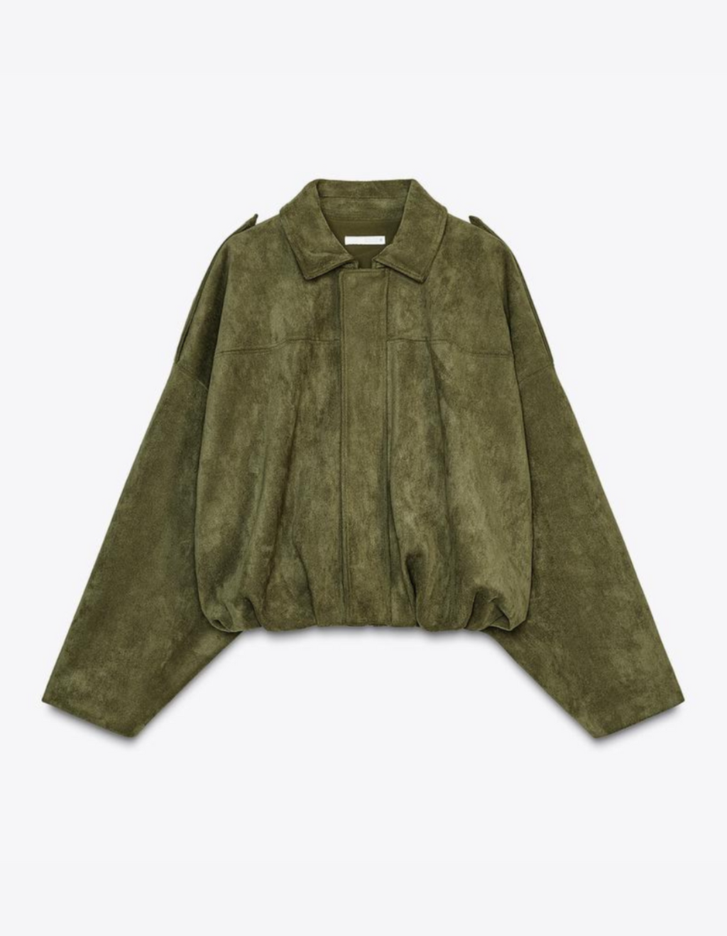 Alanna – Krótka kurtka z zamszowym efektem – Duże guziki