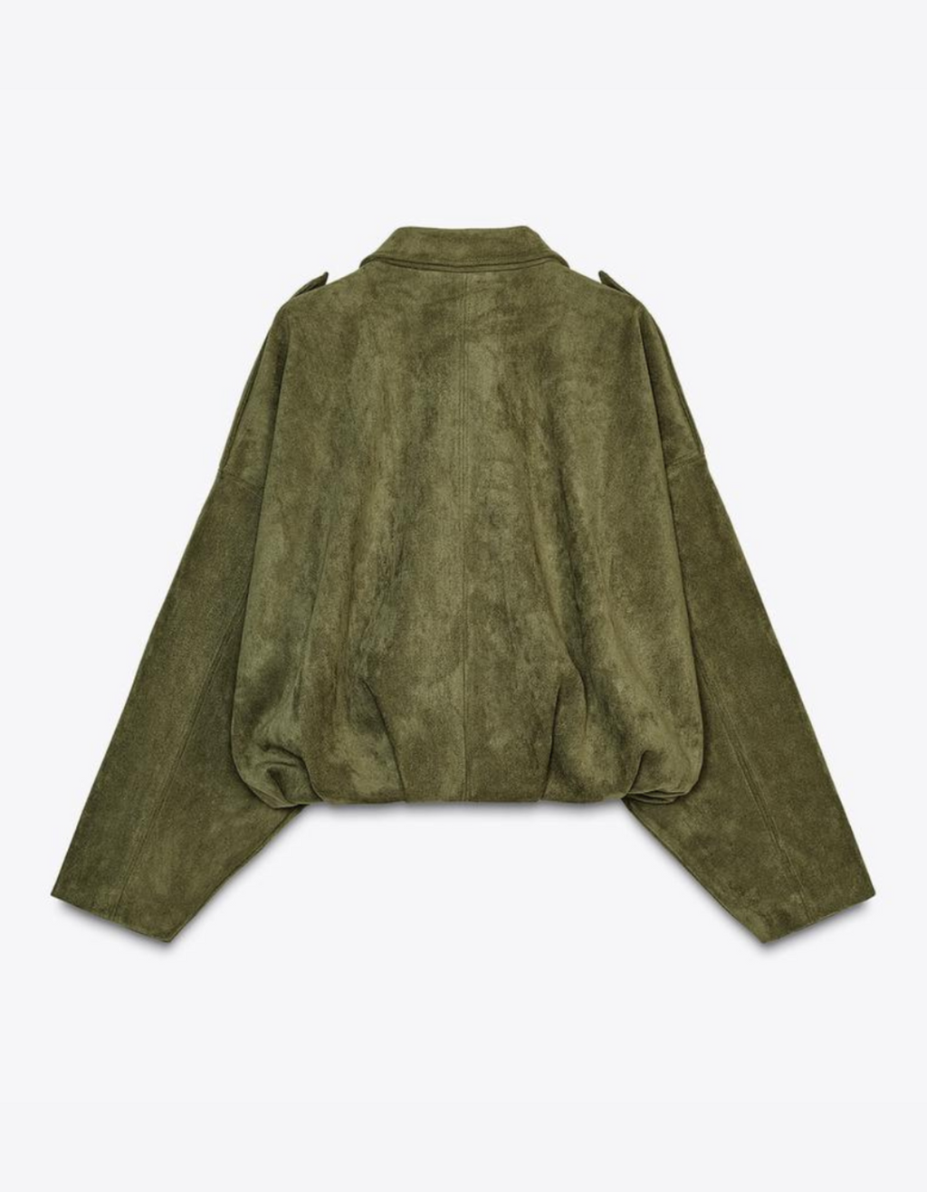 Alanna – Krótka kurtka z zamszowym efektem – Duże guziki