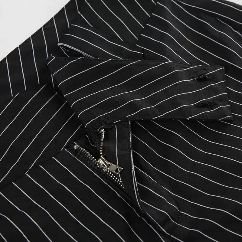 Amarilla – Wzór w paski – Rozszerzane spodnie