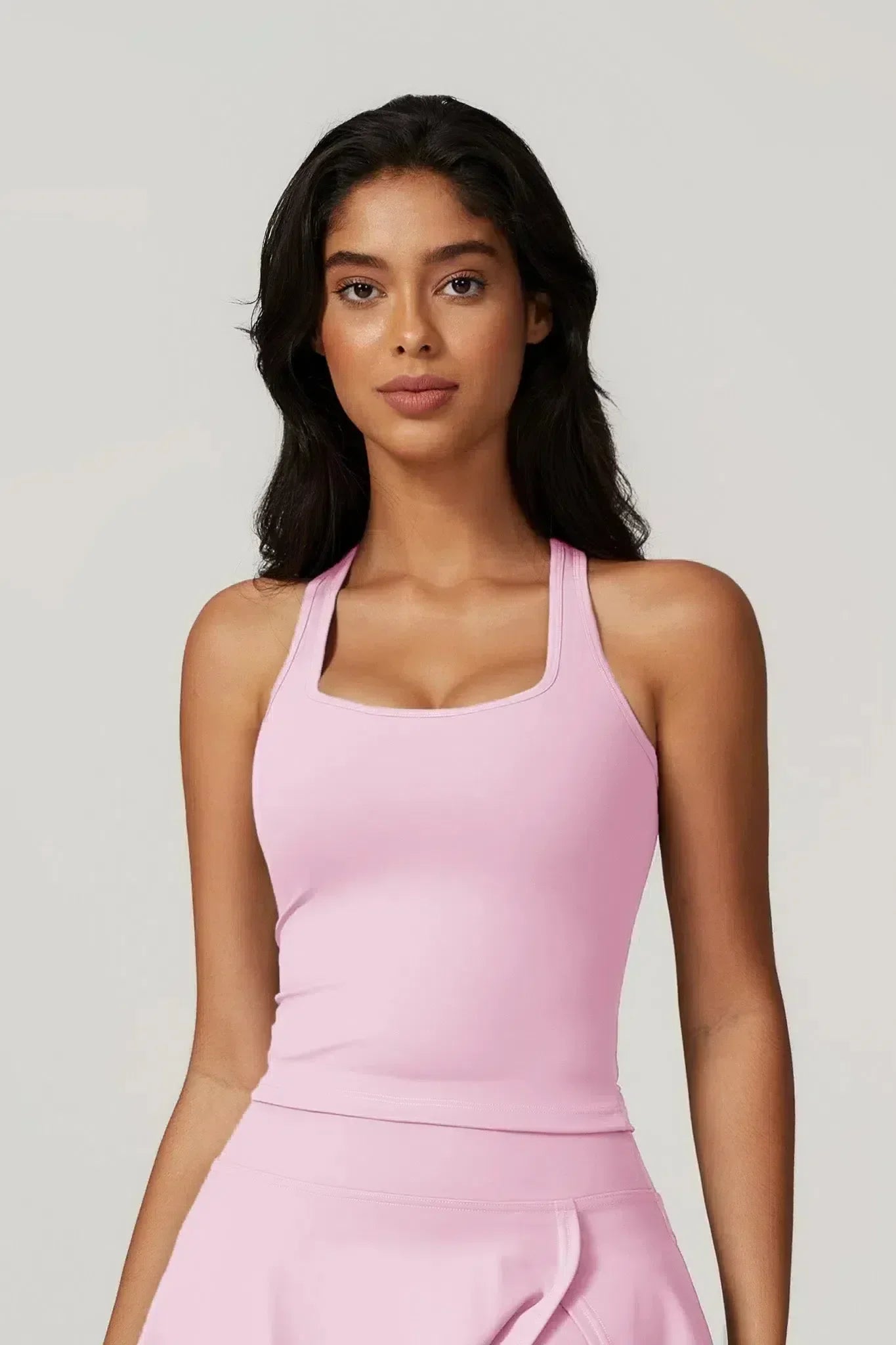 Annika – Kwadratowy dekolt – Top bez rękawów