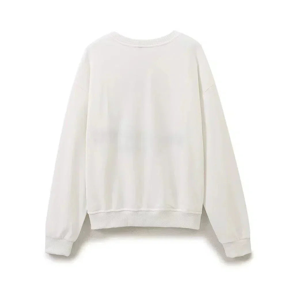 Antoinette – Bluza z okrągłym dekoltem – Szerokie spodnie – Zestaw lounge