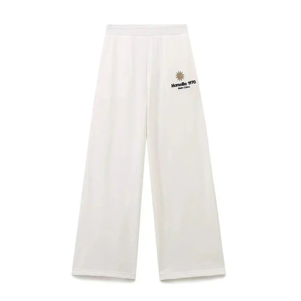 Antoinette – Bluza z okrągłym dekoltem – Szerokie spodnie – Zestaw lounge