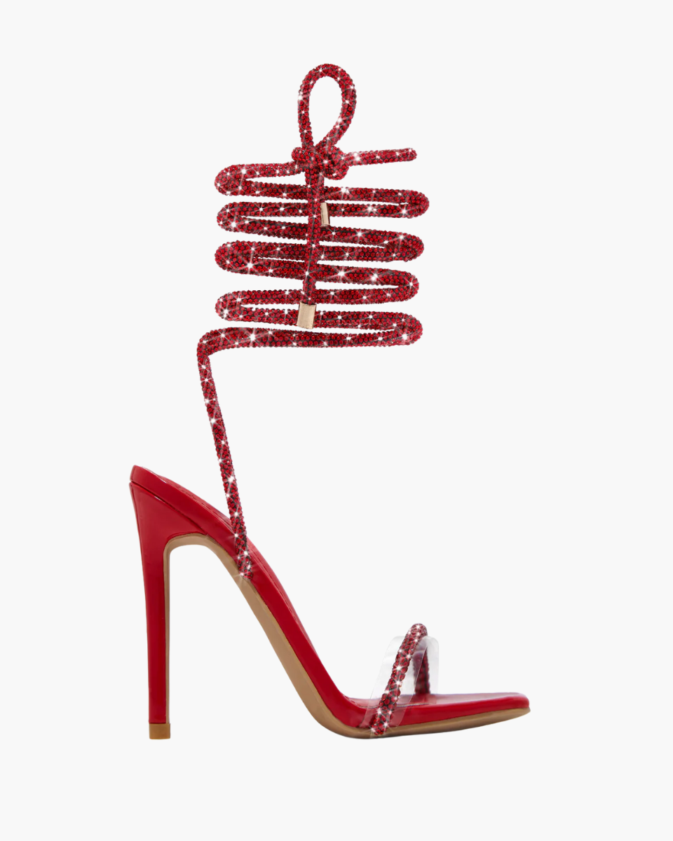 Bellezza – Ozdobne paski – Szpilki wiązane z ozdobnymi paskami