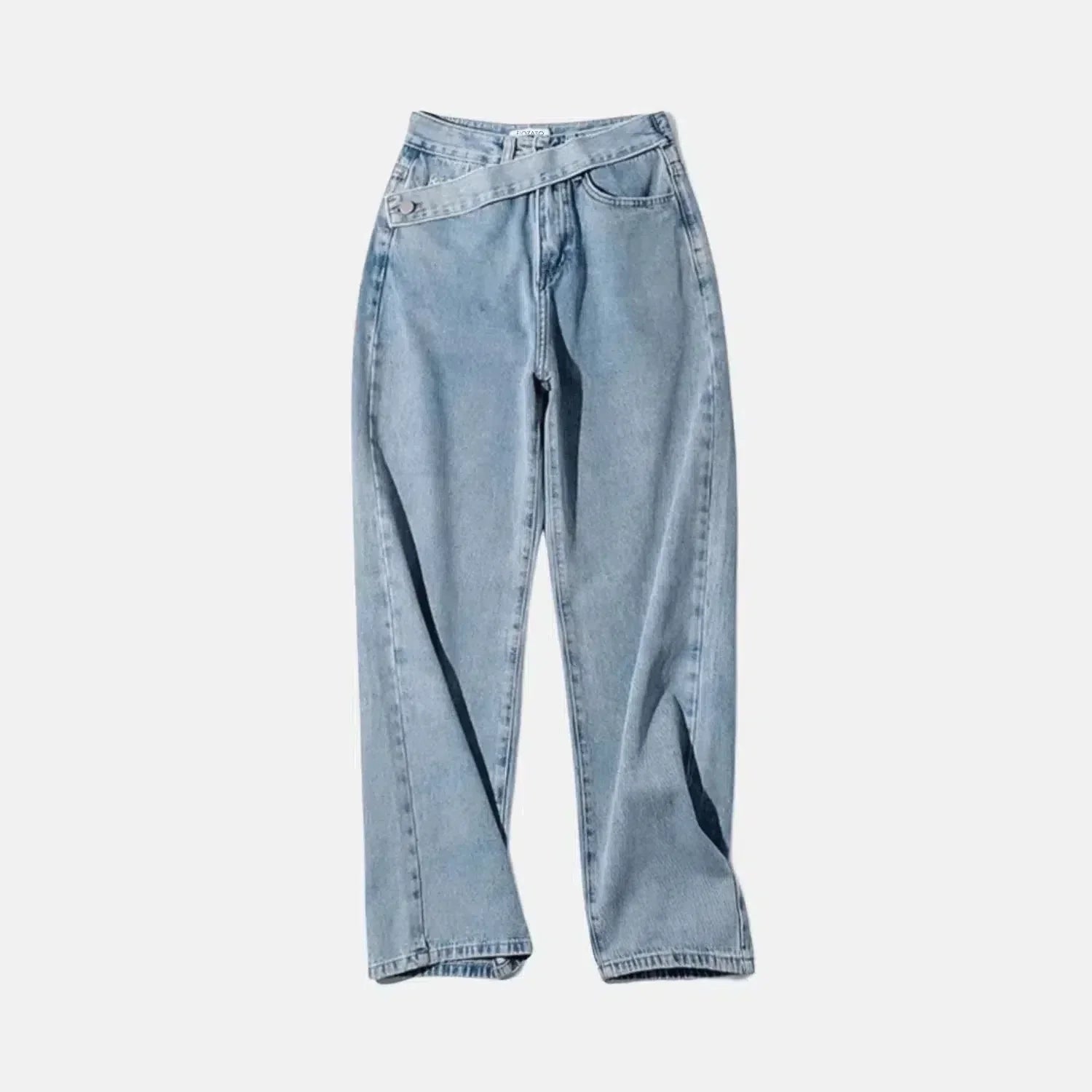 Casila – Asymetryczne zapięcie – Jeansy proste