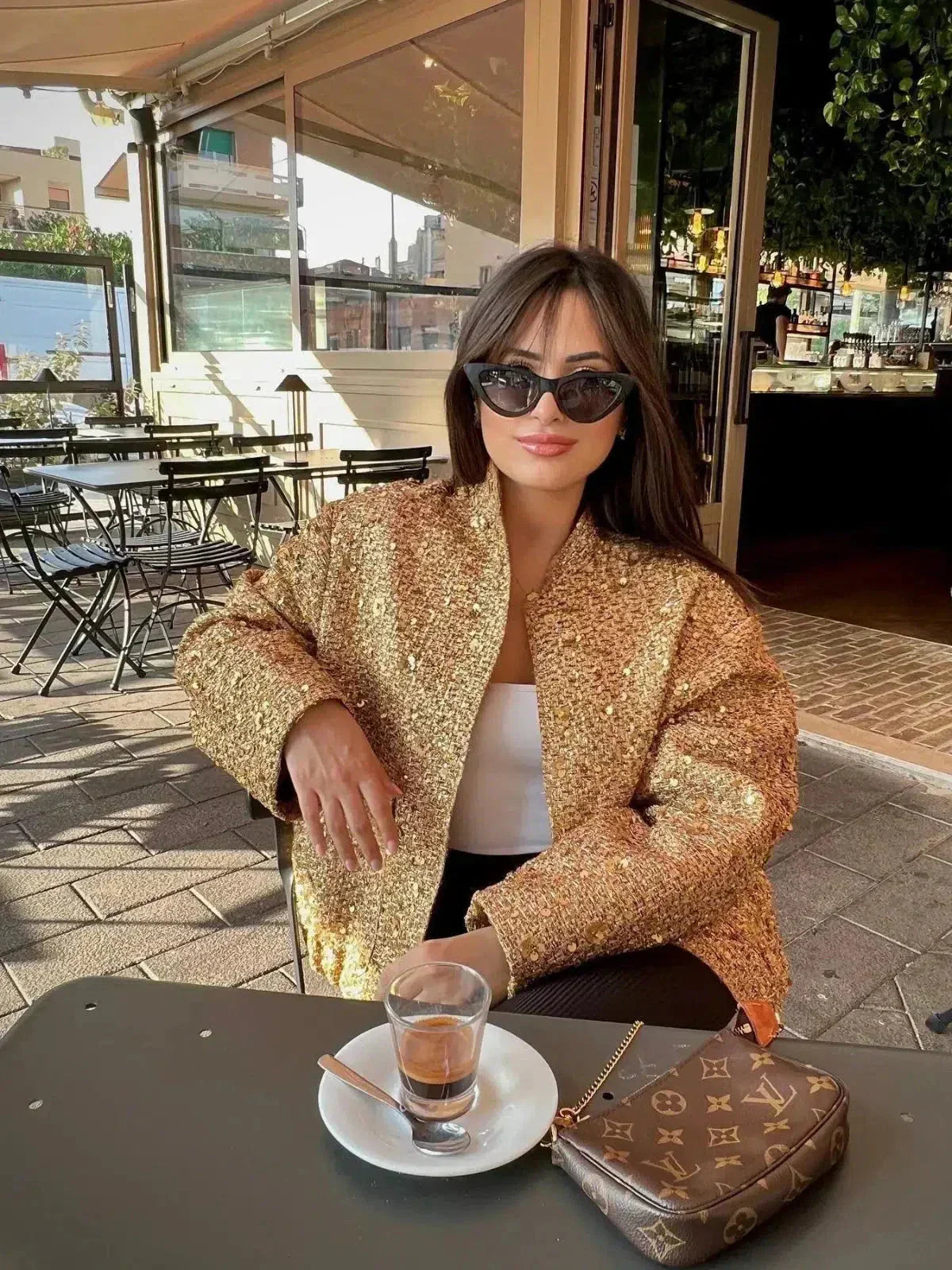 Céleste – Błyszczące cekiny – Krótka kurtka