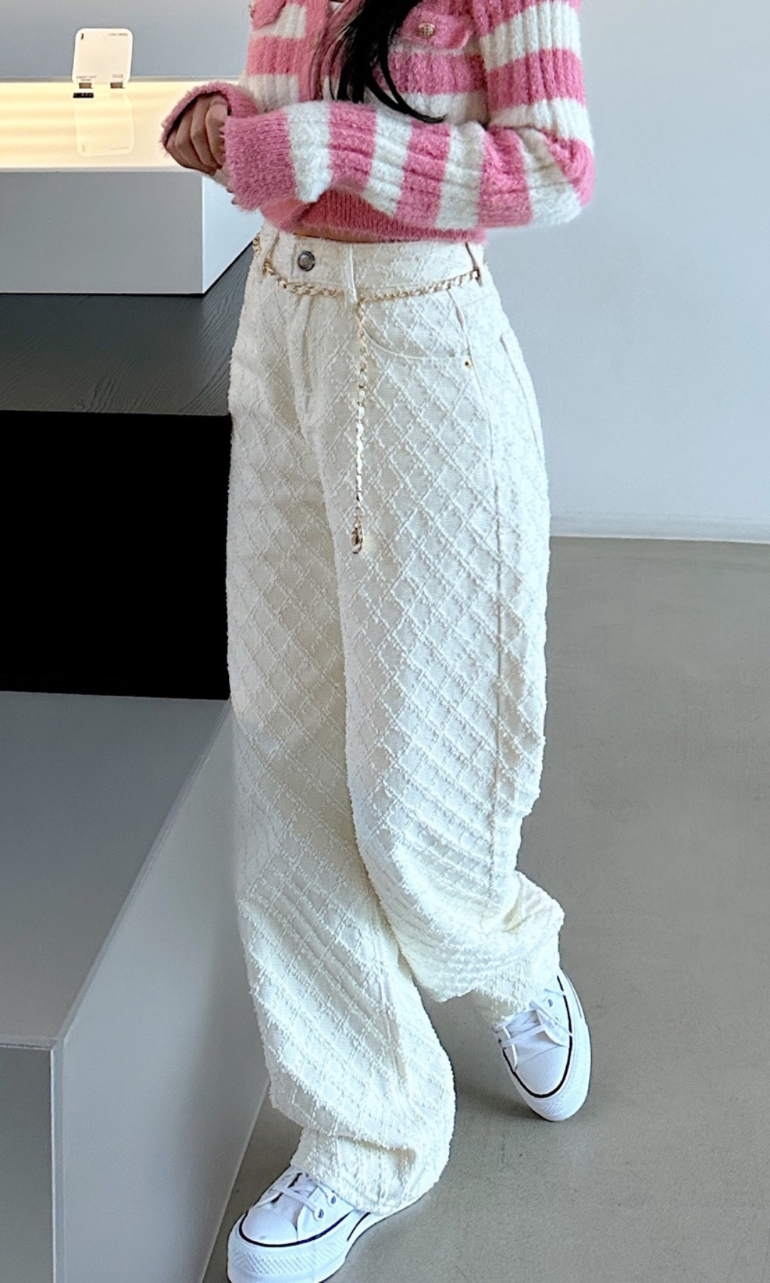 Cerelline – Tkana tekstura – Szerokie spodnie