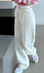 Cerelline – Tkana tekstura – Szerokie spodnie