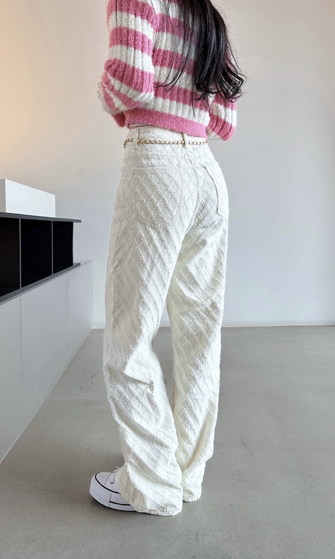 Cerelline – Tkana tekstura – Szerokie spodnie