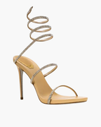 Desideria – Cienki obcas – Sandały z podwójnym paskiem ze strassami