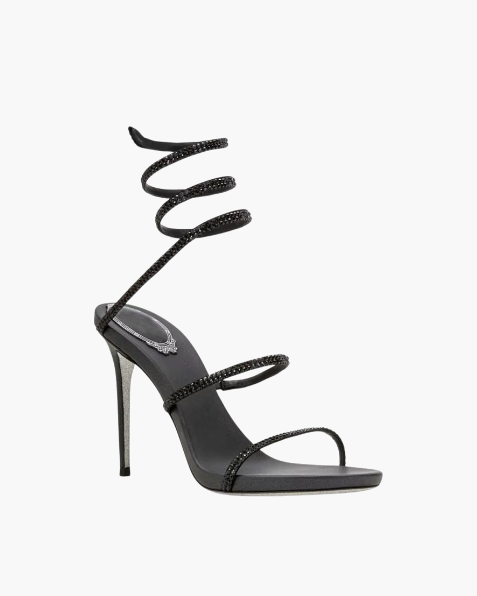 Desideria – Cienki obcas – Sandały z podwójnym paskiem ze strassami