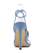 Flavie – Ozdoba kwiatowa – Jeansowe szpilki z różą