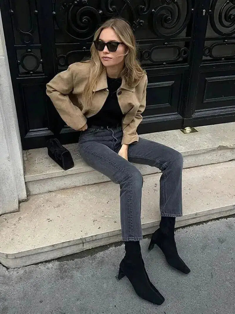 Grazia – Krótki fason – Kurtka z miękką fakturą