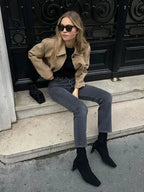 Grazia – Krótki fason – Kurtka z miękką fakturą