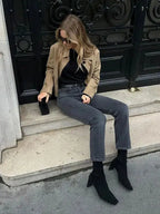 Grazia – Krótki fason – Kurtka z miękką fakturą