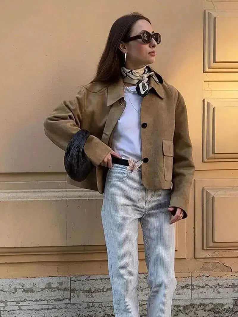 Grazia – Krótki fason – Kurtka z miękką fakturą