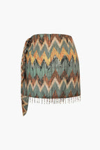 Ida – Unikalny nadruk – Wiązana minispódniczka