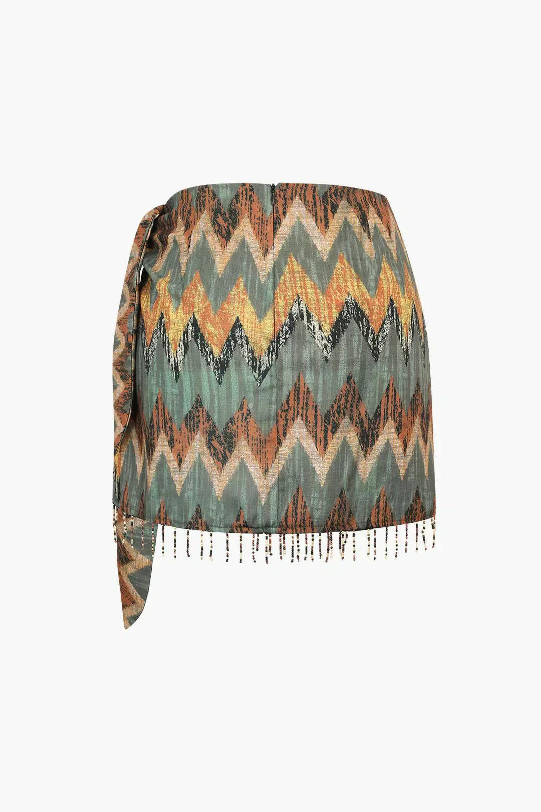 Ida – Unikalny nadruk – Wiązana minispódniczka