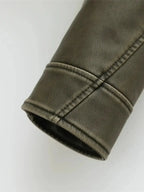 Isla – Krótki dopasowany krój – Kurtka biker z paskiem