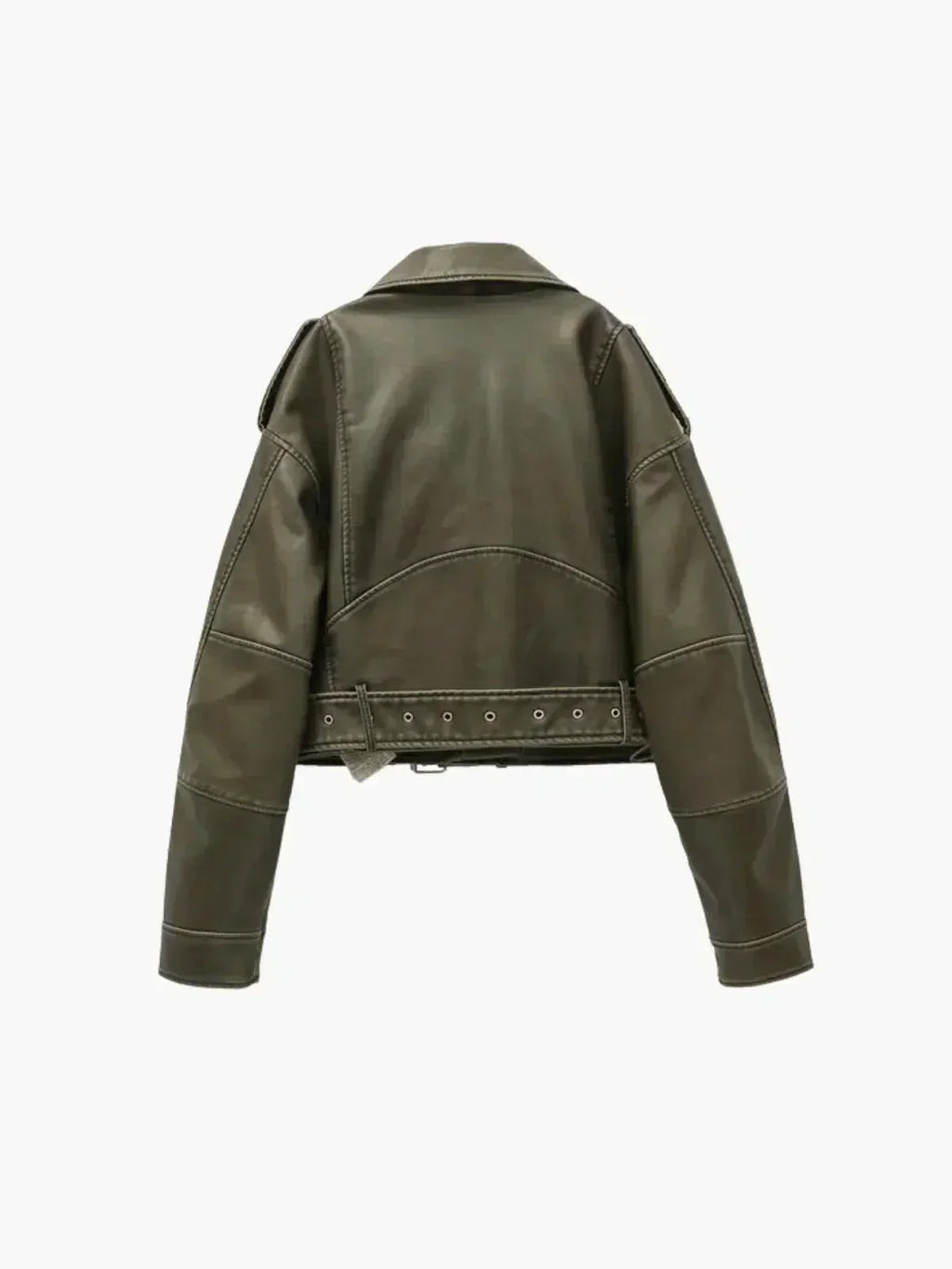 Isla – Krótki dopasowany krój – Kurtka biker z paskiem