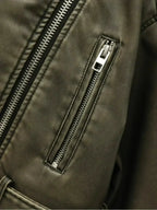 Isla – Krótki dopasowany krój – Kurtka biker z paskiem