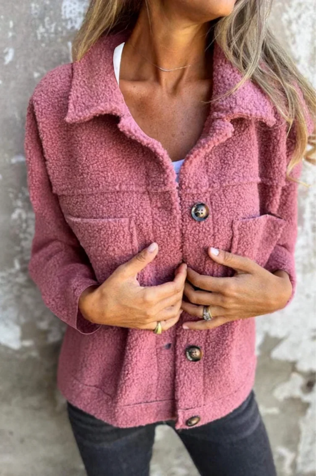 Joanna – Miękka faktura – Kurtka teddy