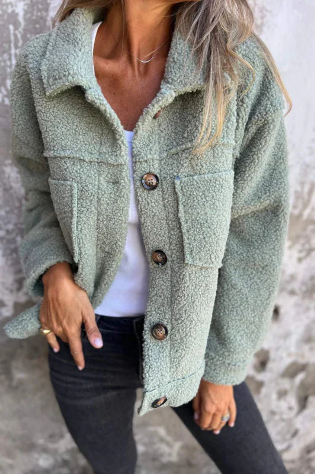 Joanna – Miękka faktura – Kurtka teddy