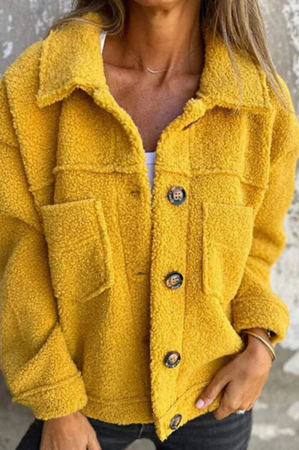 Joanna – Miękka faktura – Kurtka teddy