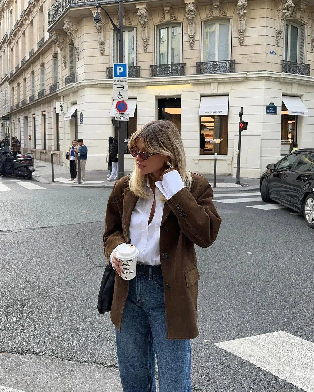 Lorenza – Strukturalne ramiona – Marynarka z efektem zamszu