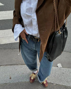 Lorenza – Strukturalne ramiona – Marynarka z efektem zamszu