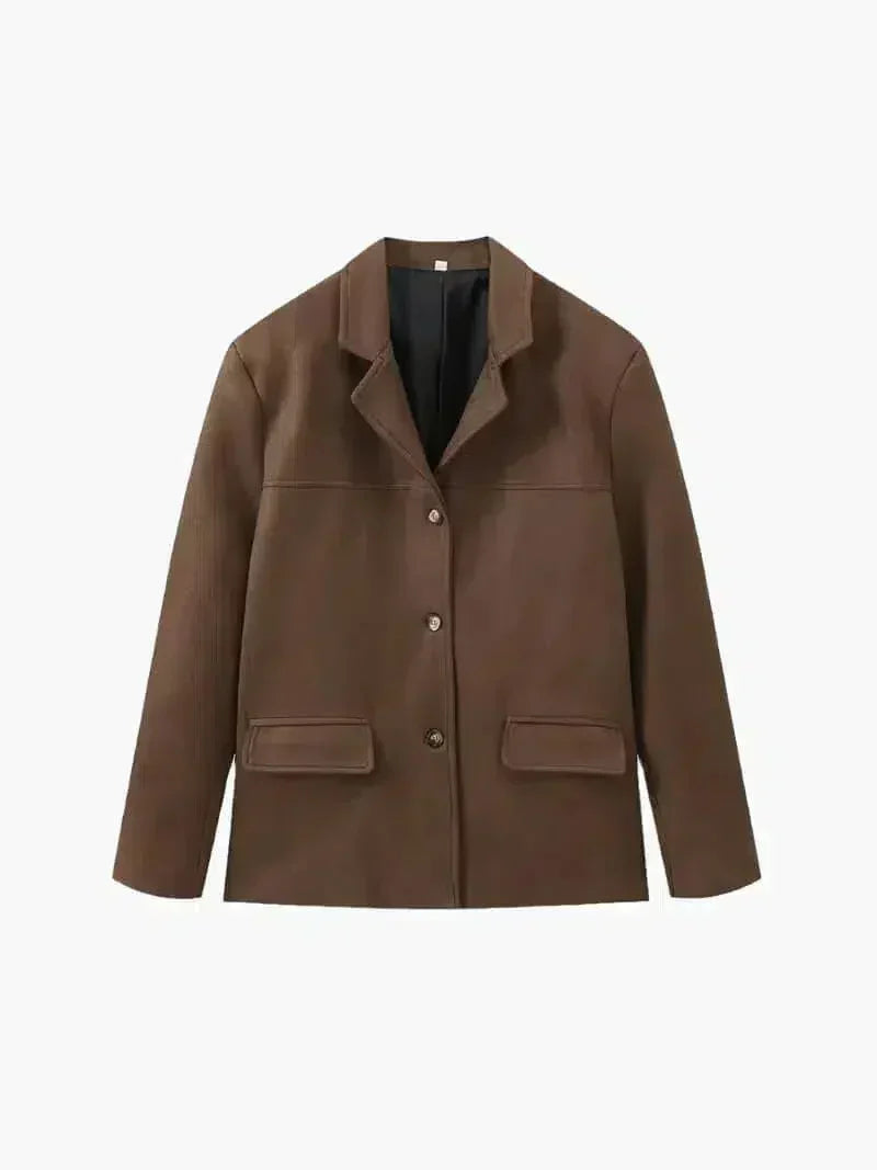 Lorenza – Strukturalne ramiona – Marynarka z efektem zamszu