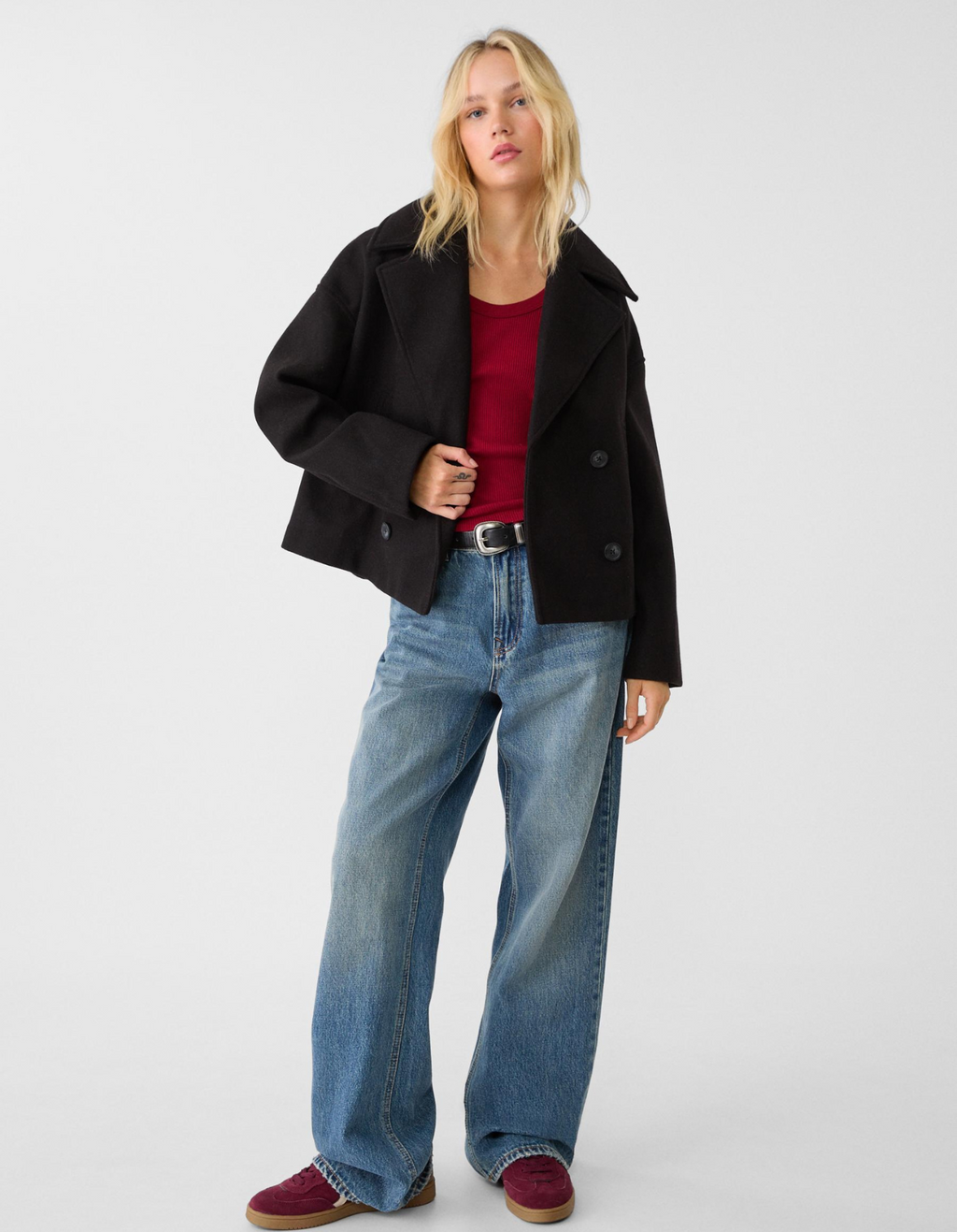 Marcelline – Dwurzędowy – Krótki płaszcz pea coat