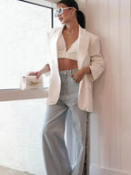 Olivetta – Wycięcia i zdobienia – Szerokie jeansy