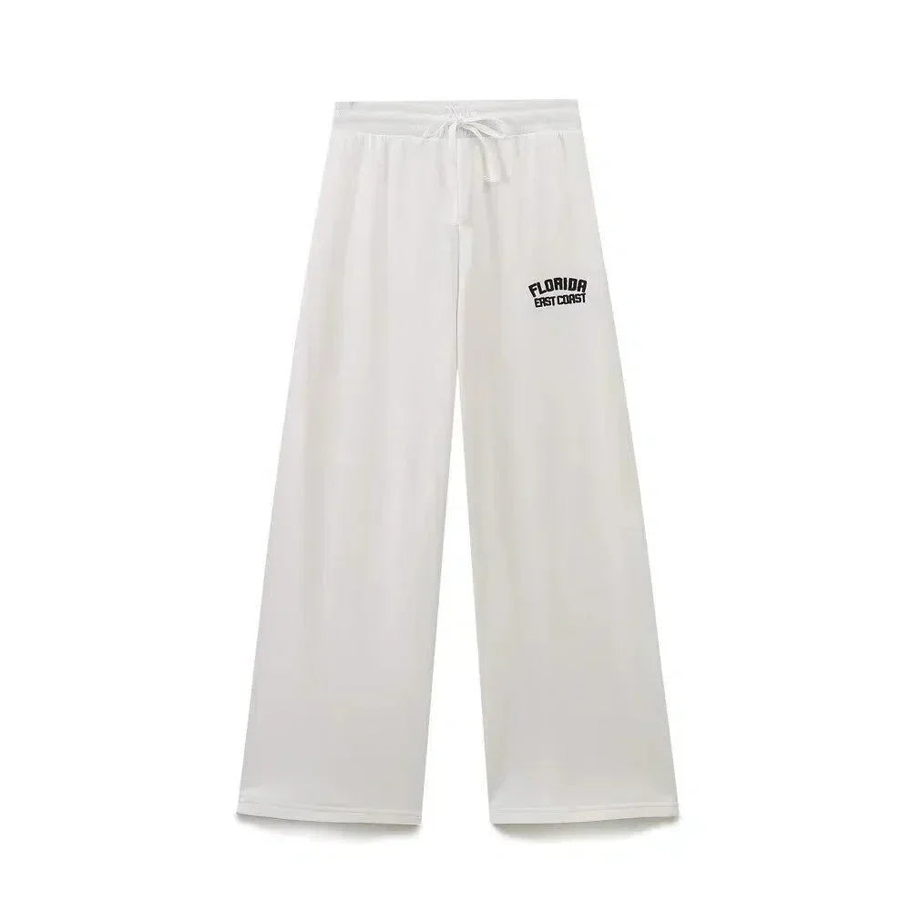 Savannah – Szerokie spodnie – Nadmorski zestaw z półzamkiem