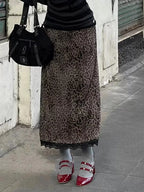 Sicilia – Odważny nadruk w panterkę – Koronkowa spódniczka