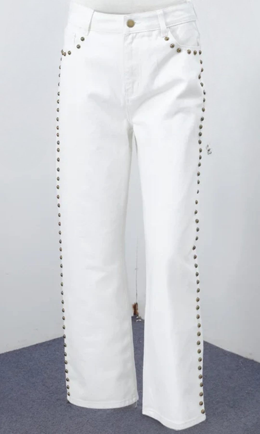 Valdenza – Złote ćwieki – Jeansy proste