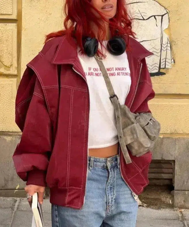 Valentina – Połyskująca wegańska skóra – Bomberka