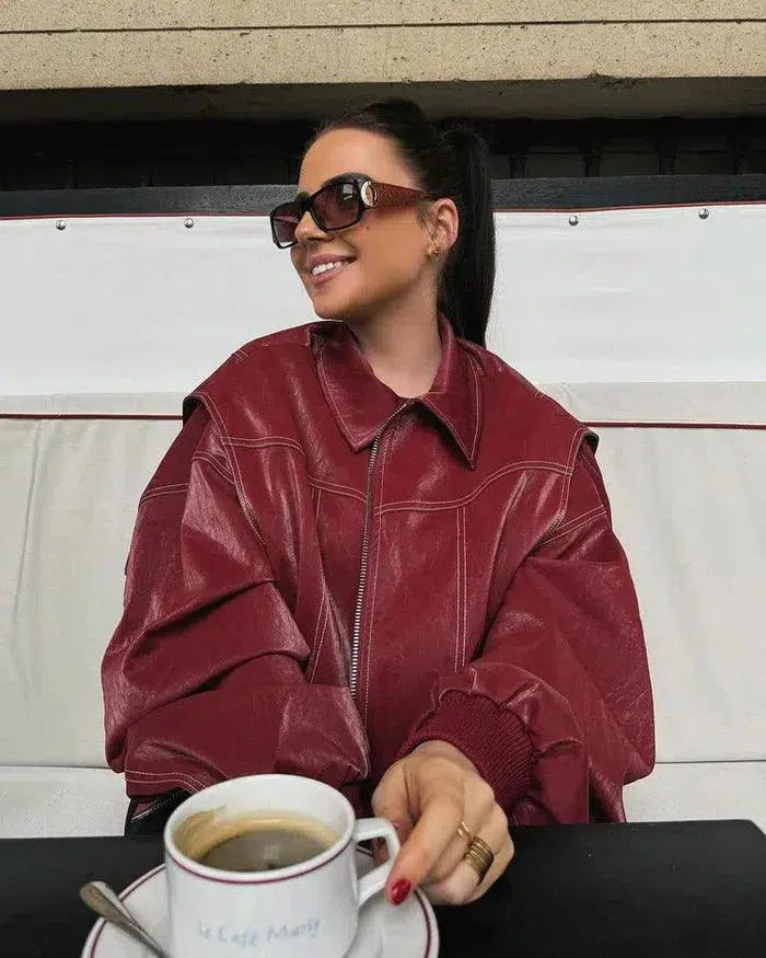 Valentina – Połyskująca wegańska skóra – Bomberka