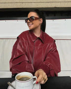 Valentina – Połyskująca wegańska skóra – Bomberka