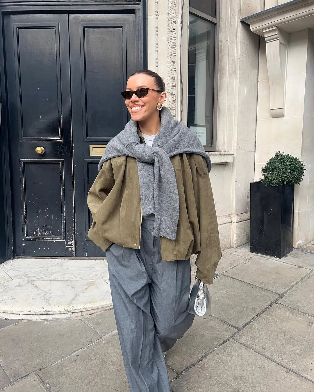 Verdua – Luxury feel – Bomberka z miękką fakturą