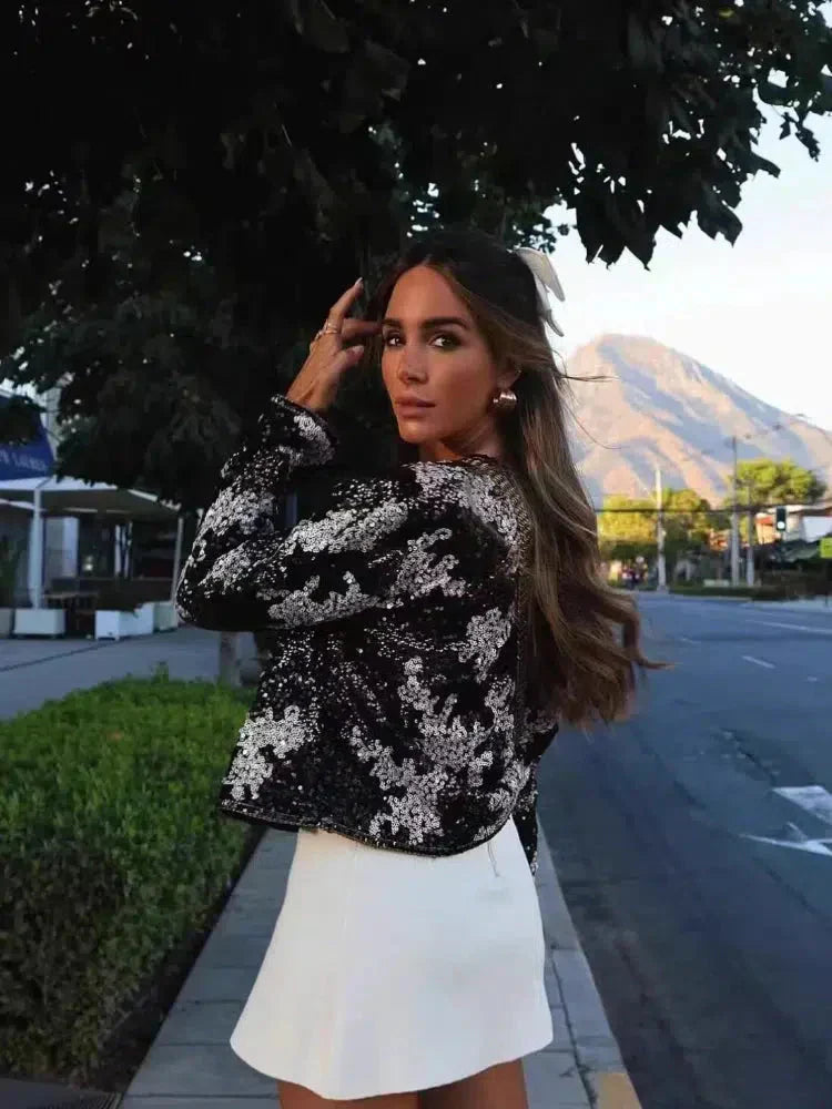 Viatrix – Lśniący design – Cekinowa kurtka