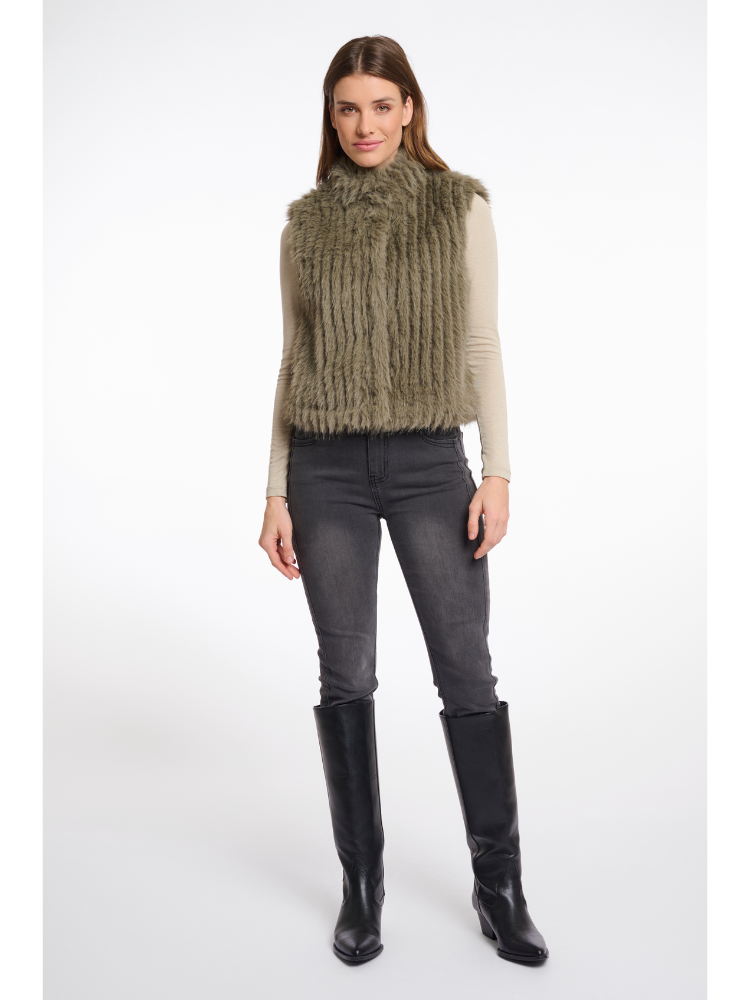 Rino & Pelle Dava – Kamizelka z miękkim – Zielony popiół